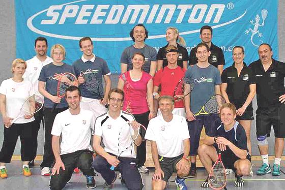 Das Speed-Badminton-Team des TSV Poing spielt erst seit Januar.	Foto: privat