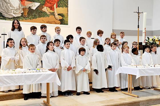 Die Pfarrei St. Magdalena führte am 11. Mai, 31 Kinder zur Erstkommunion.	 	Foto: Günter Dependahl
