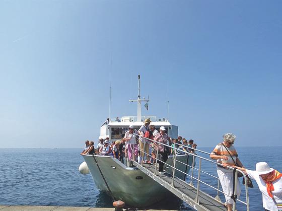 Die Ankunft der Reisegruppe mit dem Schiff in Monterosso.	Foto: privat