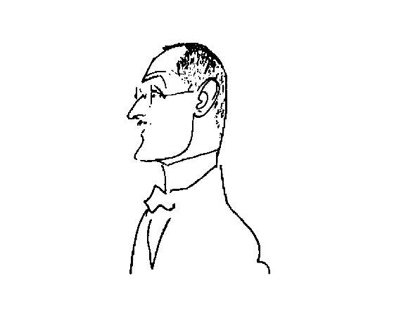 Regelmäßig war Hesse während seiner München-Besuche beim Maler Olaf Gulbransson in der Keferstraße 10 zu Gast, der ihn auch als Karikatur zeichnete. 	Foto: VA
