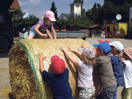 Viel Spaß bei typischen Aktivitäten hatten die »Paletti«-Kinder auf einem Naturlandhof.	Foto: BRK