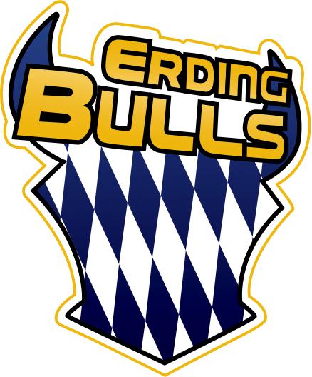 Die Erding Bulls siegten mit 27:21 gegen die Augsburg Raptors. Nun geht es in die Sommerpause. Logo: Verein