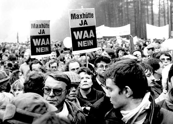 Exponate wie das Foto zu Protesten in Wackersdorf in den Achtzigern werden gesucht.Foto: BUND Naturschutz Archiv