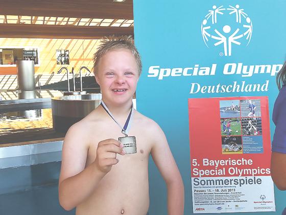 Paul Kögler erzielte in Passau bei den 5. Bayerischen Special Olympics den fünften Platz. 	Foto: Verein