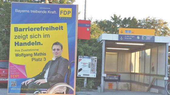 »Barrierefreiheit ist kein Luxus, sondern eine gesellschaftspolitische Notwendigkeit«, findet der selbst auf den Rollstuhl angewiesene FDP-Bezirkstagskandidat Wolfgang Mathis. 	Foto: privat