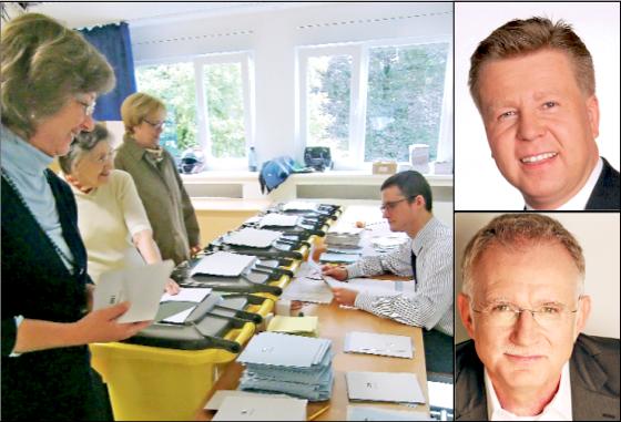 Die Wähler im Stimmkreis 102 sprachen dem neuen CSU-Kandidaten Robert Brannekämper (oben) ihr Vertrauen aus, Hans-Ulrich Pfaffmann (SPD) kann über den Listenplatz wieder in den Landtag einziehen.	Fotos: hgb/Parteien
