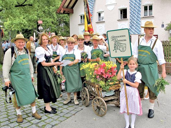 Der Gartenbauverein ist der Gemeinde Unterhaching sehr verbunden, und nimmt an allen wichtigen Festen teil. 	Foto: VA