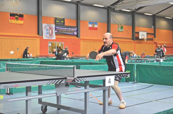 Robert Foerster bei der Deutschen Tischtennis-Meisterschaft der Behinderten Senioren Ü 40.	Foto: Verein