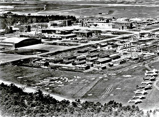Das Gelände der Fliegertechnischen Schule im Jahr 1945.	Foto: Klaus Mai