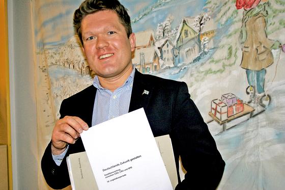 Bundestagsabgeordneter Florian Post (SPD) warb jetzt bei den Parteimitgliedern für den Koalitionsvertrag zwischen CDU, CSU und SPD.	Foto: ws