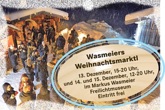 Wasmeiers Weihnachtsmarktl öffnet wieder vom 13. bis 15. Dezember im Markus Wasmeier Freilichtmuseum Schliersee. Foto: Wasmeier Freilichtmuseum Schliersee