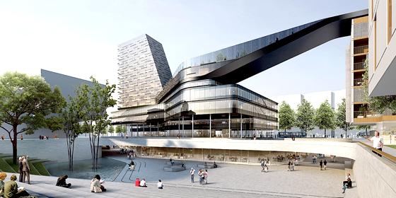 So soll er ab 2019 aussehen: Die visualisierte Ansicht des Hanns-Seidel-Platzes.  	Foto: Delugan Meissl Associated Architects mit Helmut Wimmer und Partner
