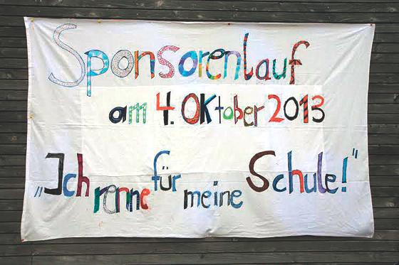 Das war das Motto des diesjährigen Sponsorenlaufes. Jetzt freut sich die Montessori-Schule über fast 18.000 Euro. 	Foto: privat
