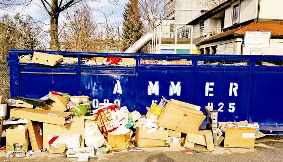 Zwischen Weihnachten und Heilig Drei Könige sind die Müllberge besonders hoch  doch Müllsünder sind das ganze Jahr unterwegs. 	Foto: Hingerl