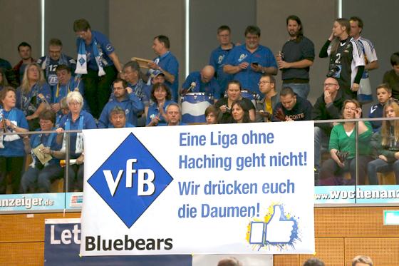 Die Gästefans erwiesen sich in Unterhaching als wahre Volleyball-Anhänger.  Foto: Verein