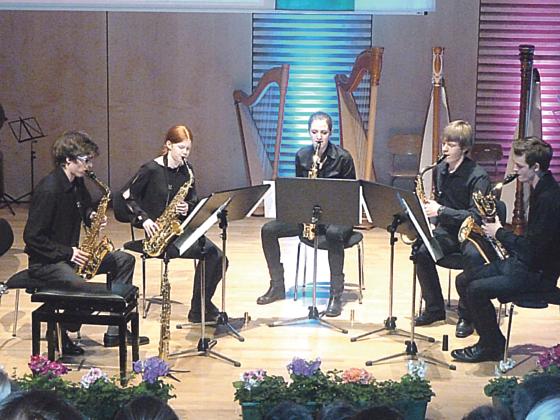 Das Sax-Quintett nahm ebenfalls am Wettbewerb »Jugend musziert« teil.	Foto: VA