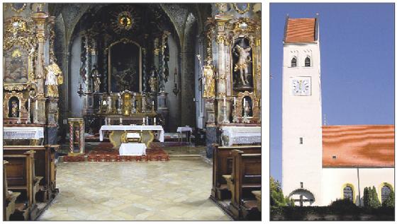 Die ausdrucksstarken Figuren der Apostel Petrus und Paulus stammen vermutlich vom Hochaltar der gotischen Vorgängerkirche von St. Lorenz. Spenden  können zu ihrem Erhalt beitragen.	Fotos: Robert C. Strauß