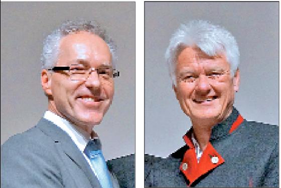 Am 30. März müssen sich die Neubiberger zwischen Amtsinhaber Günther Heyland (FWN@U) und Hartmut Lilge (CSU) entscheiden. 	Fotos: Boschert