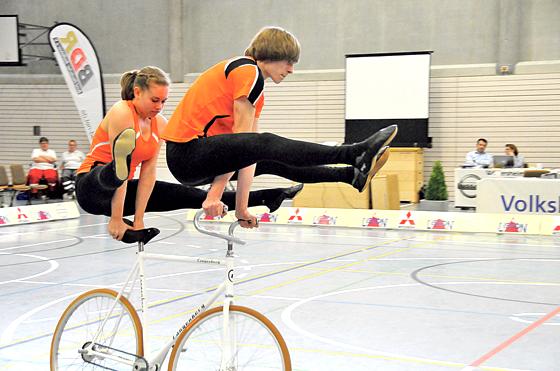 Die Kunstradfahrer des RSV Schleißheim rechnen sich gute Qualifikationschancen aus.	Foto:  Doris Schmidt