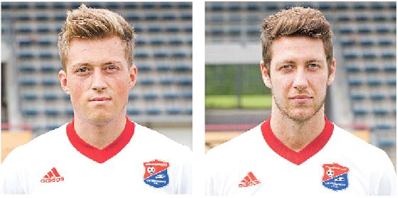 Die Ex-Löwen Marius Willsch (links) und Daniel Hofstetter laufen künftig nicht mehr für Haching auf. 	Fotos: Verein