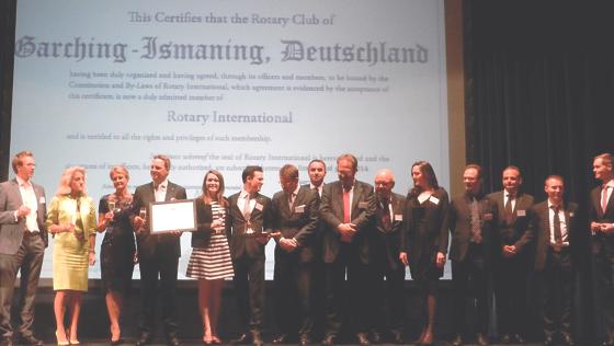 Die Mitglieder des neuen Rotary Clubs Garching-Ismaning.	Foto: VA