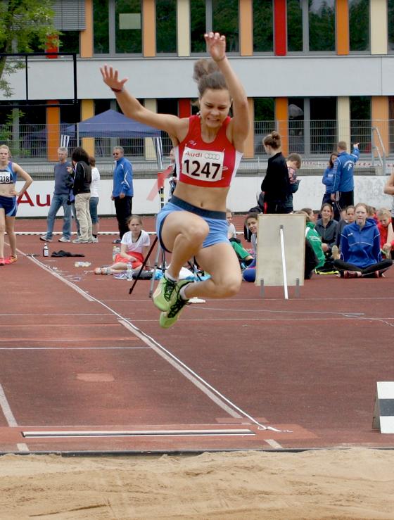 Die 15-jährige Chiara Heitkamp bestach erneut durch exzellente Leistungen im Siebenkampf. 	F: Gnilka