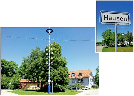 Der Dorfplatz ist das Zentrum von Hausen. In dem kleinen Ort mit dem gewöhnlichen Namen haben zwei wichtige Kirchheimer Vereine ihre Wurzeln.	Fotos: bs