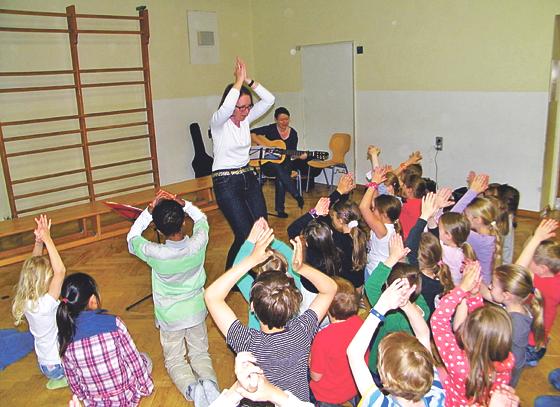 Die Grundschule Haldenbergstraße beteiligte sich an den Aktionstagen Musik in Bayern.	Foto: VA