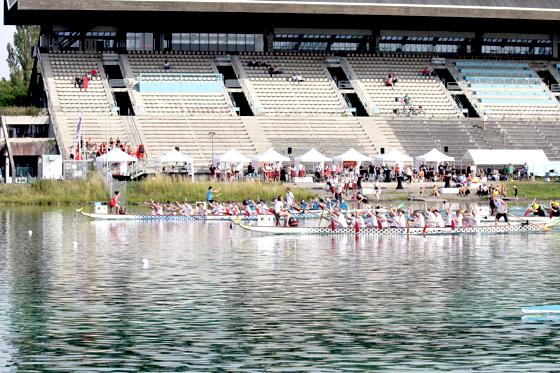 Der Münchner B2B Drachenboot Cup fand Ende Juni auf der Olympia Regattaanlage statt.	Foto: VA