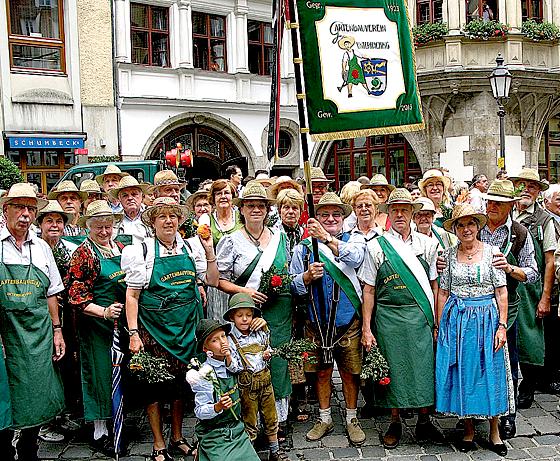 Die Gärtner aus Unterhaching nahmen am traditionellen Festzug durch München teil. 	Foto: VA