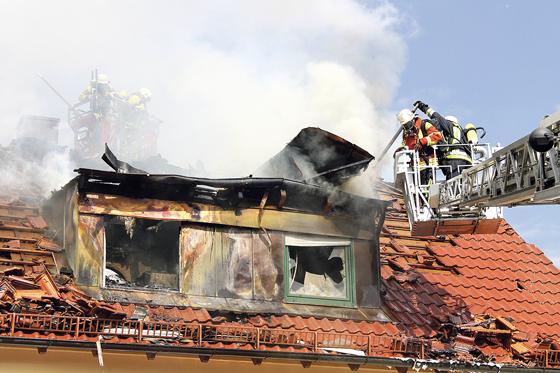 Hausbrand, Ölspur auf der Autobahn oder Wasserschaden: Im Juli wurde insgesamt 16 Mal die Freiwillige Feuerwehr Eching alamiert.	Foto: FF Eching