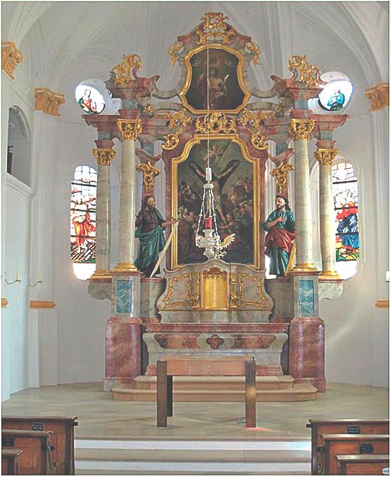 Sehenswert: Der Rokoko-Altar in St. Andreas von  1770.	Foto: VA