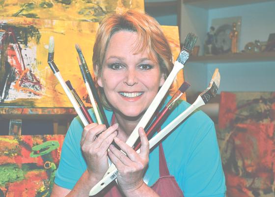 Die Moderatorin Ramona Leiß ist seit langem eine leidenschaftliche Malerin.	Foto: VA
