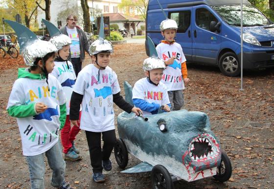 Hai auf der Lauer! Das Laimer »Haifisch« erreichte den 2. Platz Seifenkisten-Cup. 	Foto: KJR
