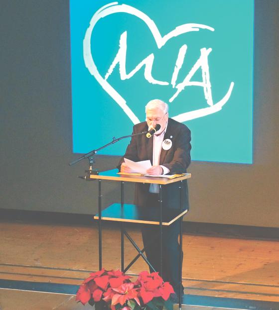 MIA-Vereinsvorsitzender Roland Nitter begrüßte die zahlreichen Jubiläumsgäste.	Foto: VA