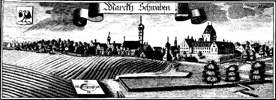 Markt Schwaben mit seinem landesherrlichen Schloss in einem Stich Michael Wenings aus dem Jahr 1701.										Foto: Archiv Grafing