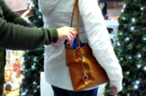 Gerade in der Zeit vor Weihnachten ist höchste Aufmerksamkeit im Gedränge gefordert, um nicht Opfer von Taschendieben zu werden.	Foto: Bundespolizei