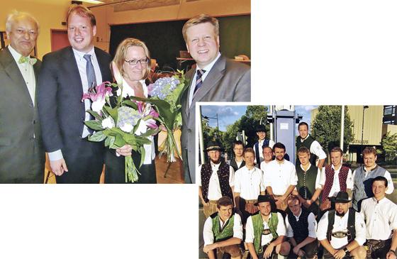 Menschen, Bilder, Emotionen: In Bogenhausen freute sich BA-Vorsitzende Angelika Pilz-Strasser über ihre Wiederwahl. Unterföhring hat jetzt einen Burschenverein. 	Fotos: hgb