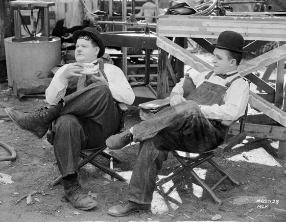Unvergleichlich und unvergessen: Stan Laurel und Oliver Hardy als »Dick und Doof«.   			         Foto: VA