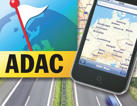 Zu den beliebtesten Applikationen zählt die ADAC Maps, mit der unterwegs alle wichtigen Informationen zu Verkehrsfluss, Wetter oder Sehenswürdigkeiten abgerufen werden können.	Foto: ADAC