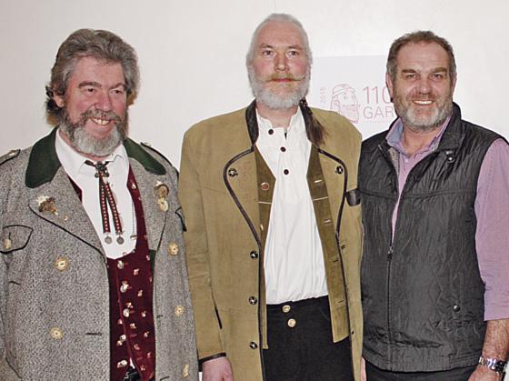 Die drei Gowirich-Darsteller in ziviler Kleidung (v.l.n.r.): Walter Fölsner, Wiland Geisel und Josef Euringer. 	Foto: Gemeinde