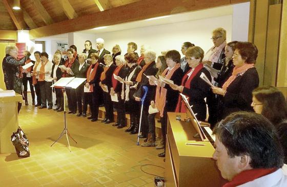 Der FSD-Chor aus Unterföhring beim Auftritt in der Garchinger Laudatekirche 2014.	Foto: FSD-Chor