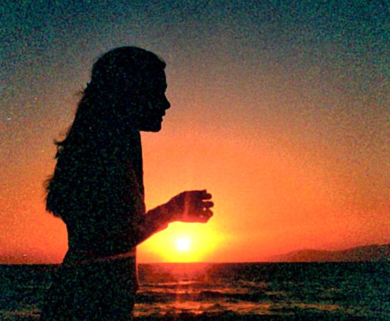 Das Bild »Mykonos  Schönheit am Meer bei Sonnenuntergang« entstand 2002.	Foto: Ursula Zentgraf
