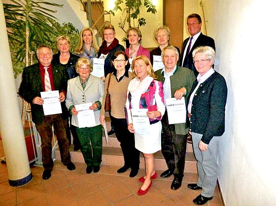 Unter den Geehrten der Plieninger CSU war auch Altbürgermeister Georg Rittler (ganz links).	Foto: Partei