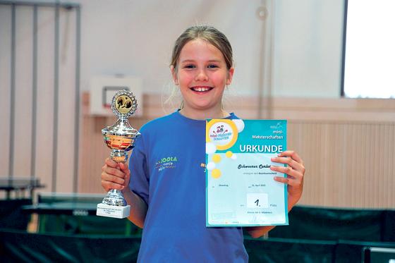 Die 10-jährige Carlotta Schwoerer, die ungeschlagen den ersten Platz belegte.	Foto: privat