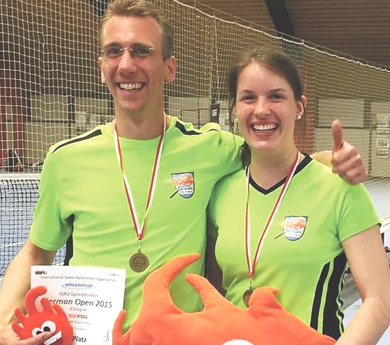 Paul Holleis und Anna Hubert schafften es bei den German Open bis ins Halbfinale. 	Foto: TSV Poing