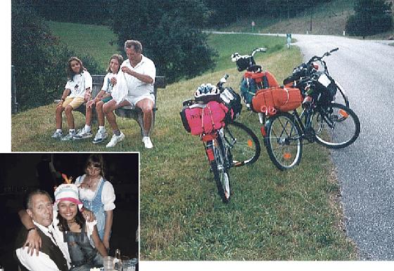 Auch heute sind Tanja Schmidt und ihr Opa Klaus Leipe ein Herz und eine Seele.	Als Kinder machten Tanja Schmidt (großes Foto links, damals 9 Jahre alt) und ihre Schwester Karin (damals 11) viele Radtouren mit ihrem Opa Klaus Leipe. Fotos: Privat