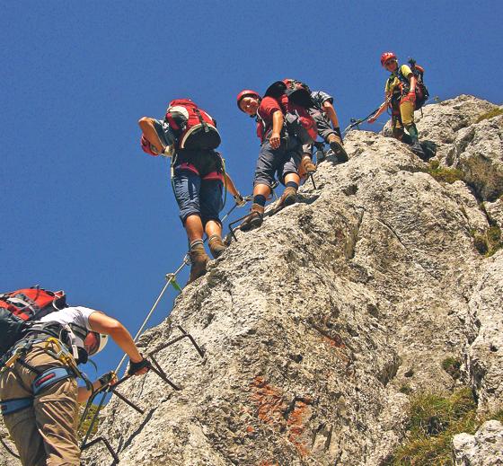 Die Zornedinger Alpinisten begeben sich im Juli wieder in die Vertikale.	Foto: DAV Zorneding