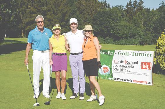 Lauter glückliche Gesichter gab es beim Benefiz-Golfturnier zugunsten der Justin-Rockola-Soforthilfe e. V. in Straßlach.	Foto: Mühlberger