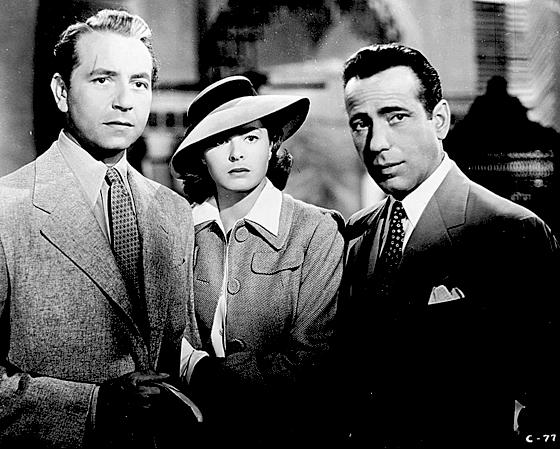 Paul Henreid, Ingrid Bergman und Humphrey Bogart im Klassiker »Casablanca« von 1942.	Foto: VA